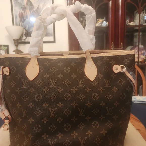 Brown Monogram Canvas NEVERFULL MM TOTE - Picture 2 of 16